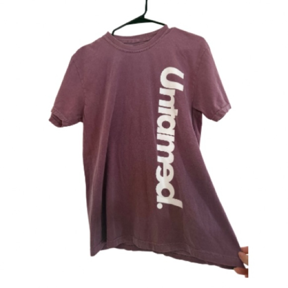 Untamed Men’s Graphic T-Shirt Purple Vertical Logo - Size M